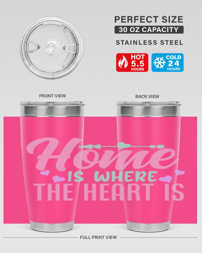 home is where the heart is 39#- home- Tumbler