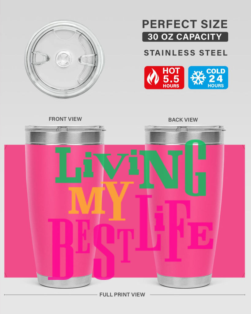 living my best life 96#- black words phrases- Cotton Tank