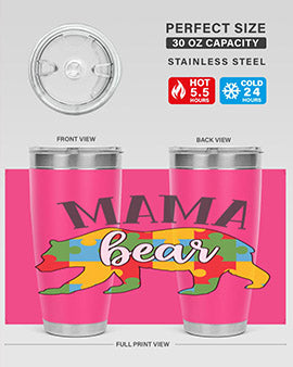 mama bear Style 32#- autism- Tumbler
