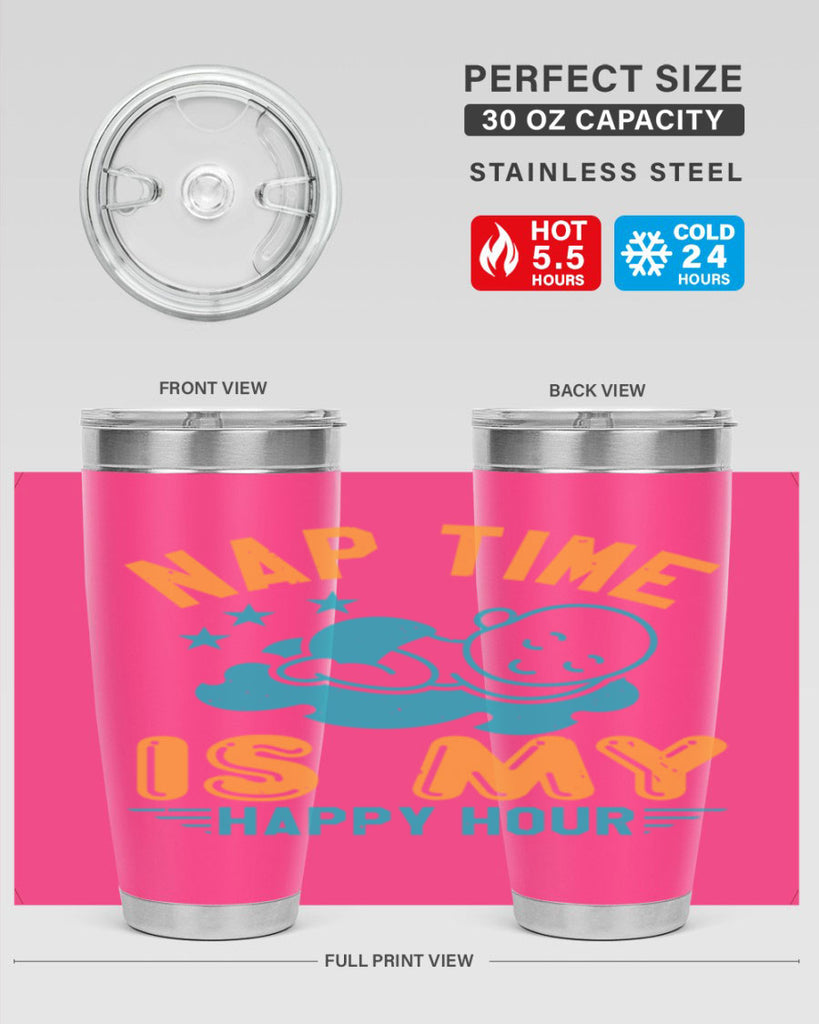 nap time is my happy hour Style 27#- baby shower- tumbler