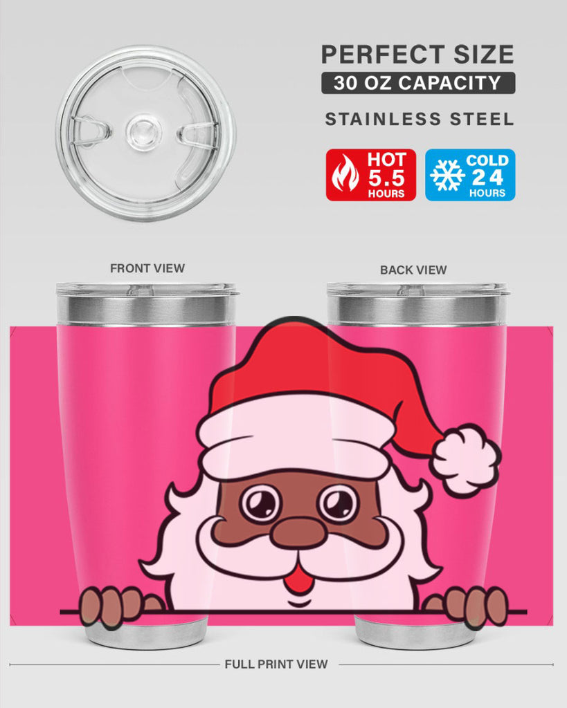 peekaboo black santa 19#- black men - boys- tumbler