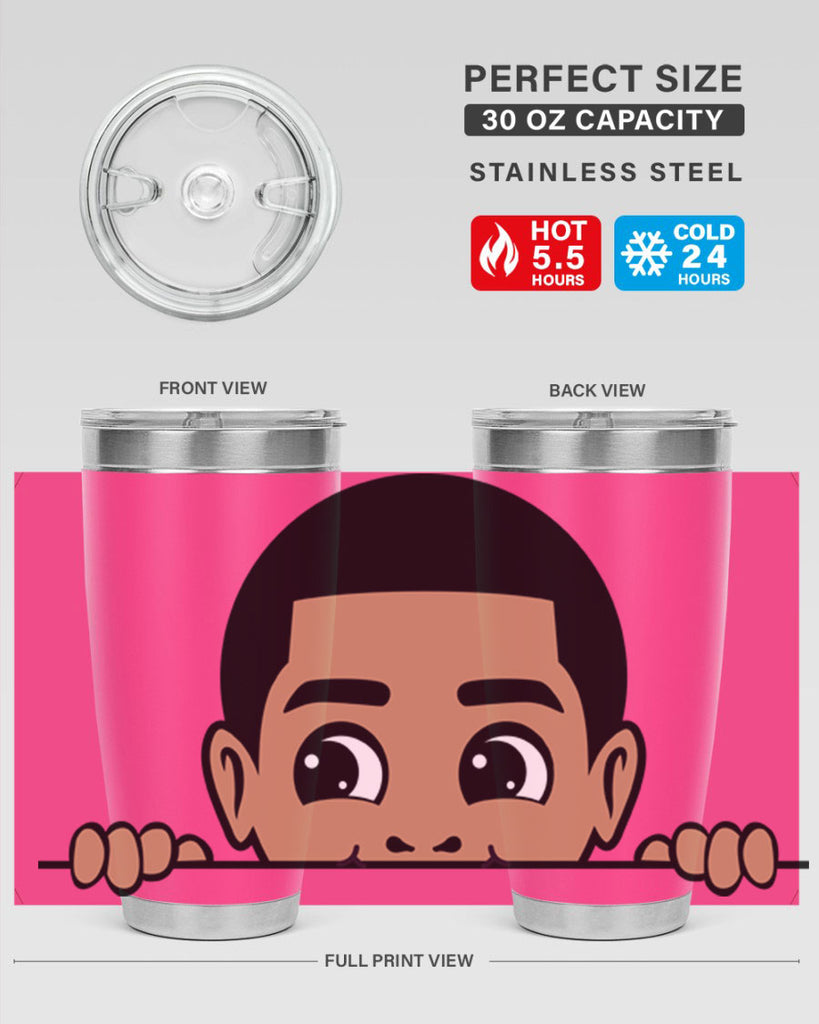 peekaboo boy 17#- black men - boys- tumbler