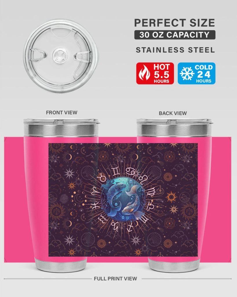 pisces Straight 366#- zodiac- Tumbler