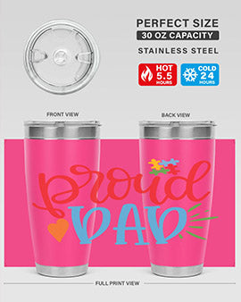 proud dad Style 36#- autism- Tumbler