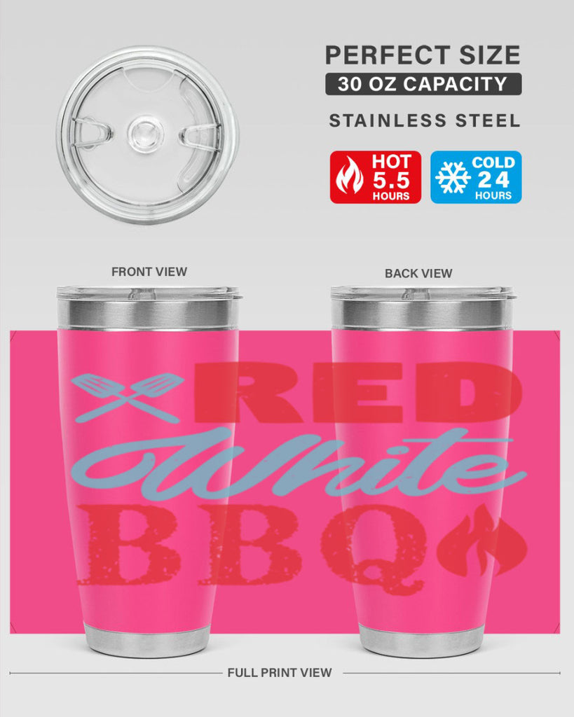 red white bbq 15#- bbq- Tumbler