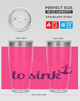 refuse to sink Style 4#- breast cancer- Tumbler