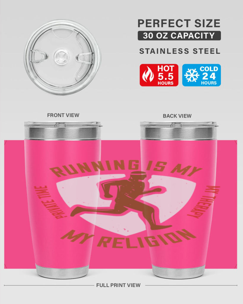 running is my private time my therapy my religion 21#- running- Tumbler