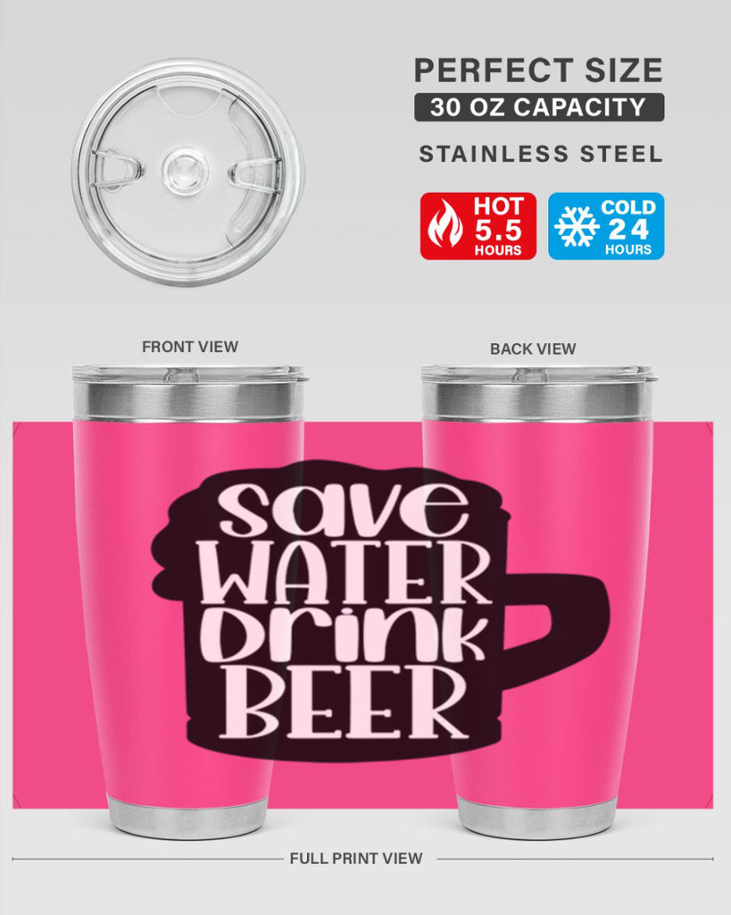 save water drink beer 23#- beer- Tumbler