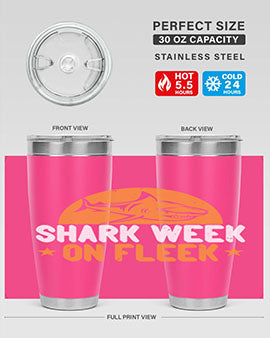 shark week on fleek Style 42#- shark  fish- Tumbler