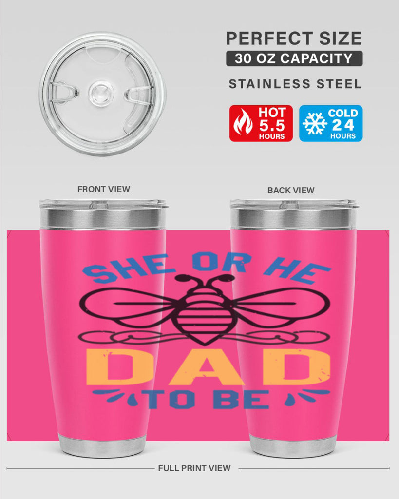 she or he dad to be Style 15#- baby shower- tumbler
