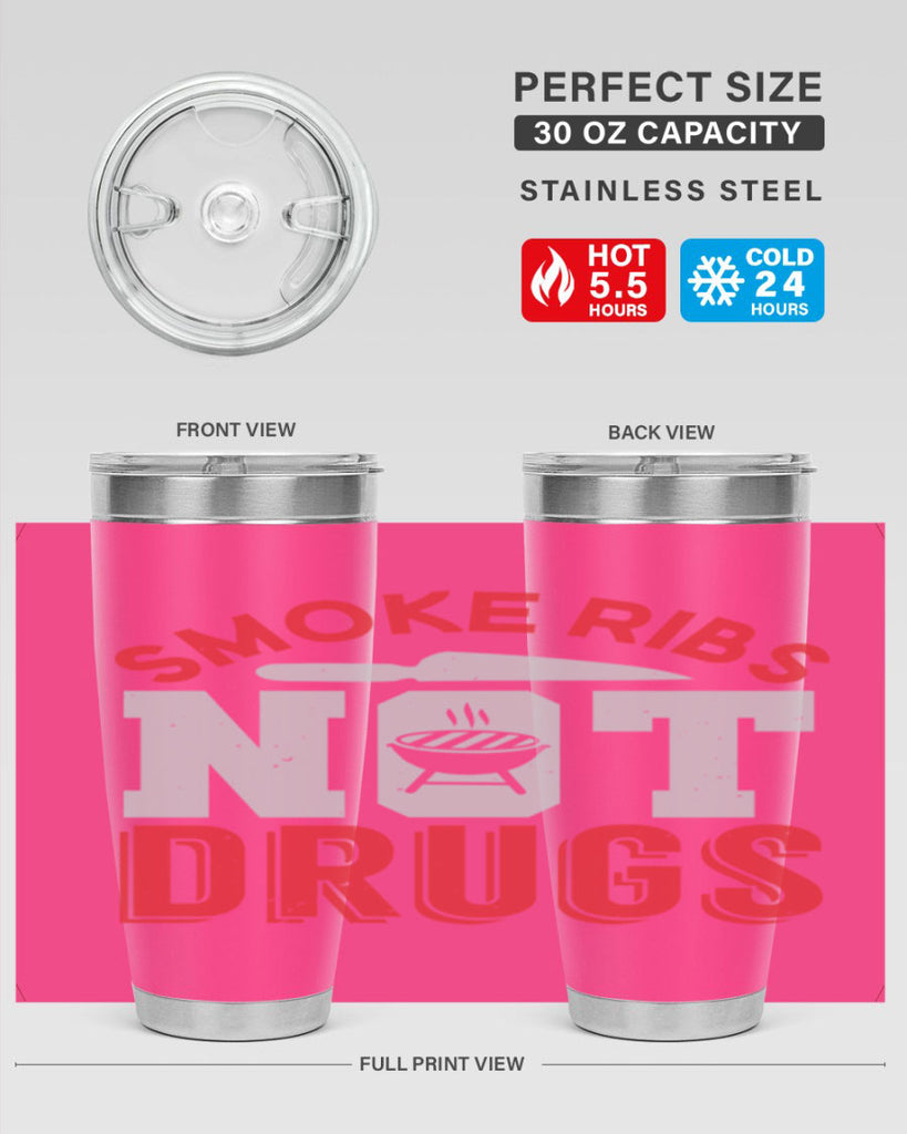 smok ribs not drugs 13#- bbq- Tumbler
