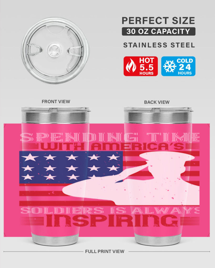 spending time with americas 90#- Veterns Day- Tumbler