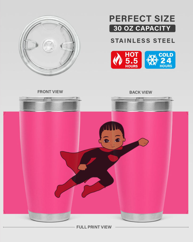 super kid 16#- black men - boys- tumbler