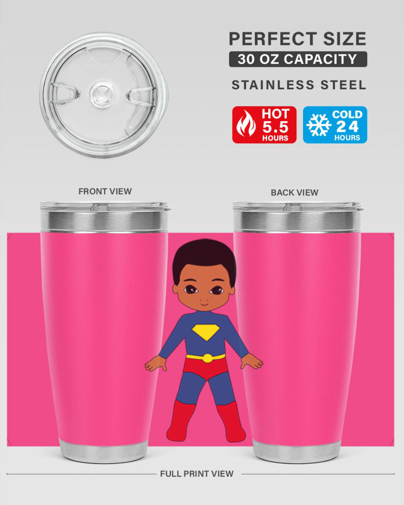 super kid 2#- black men - boys- tumbler