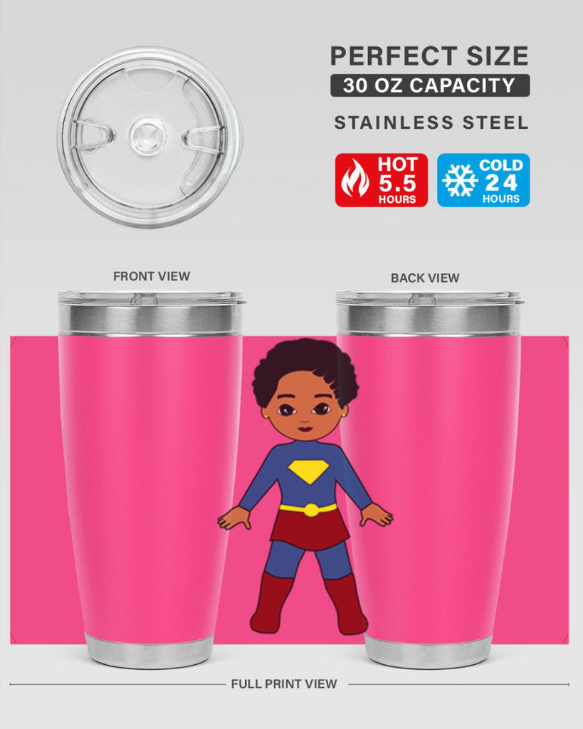 super kid 3#- black men - boys- tumbler