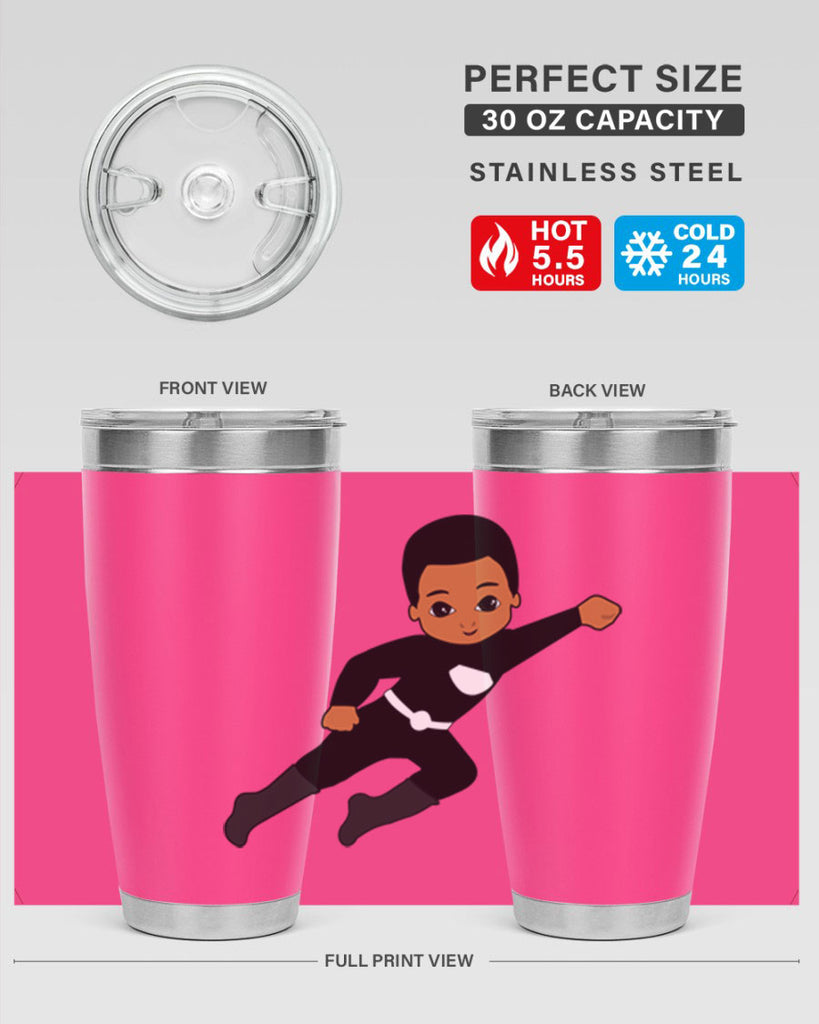 super kid 7#- black men - boys- tumbler