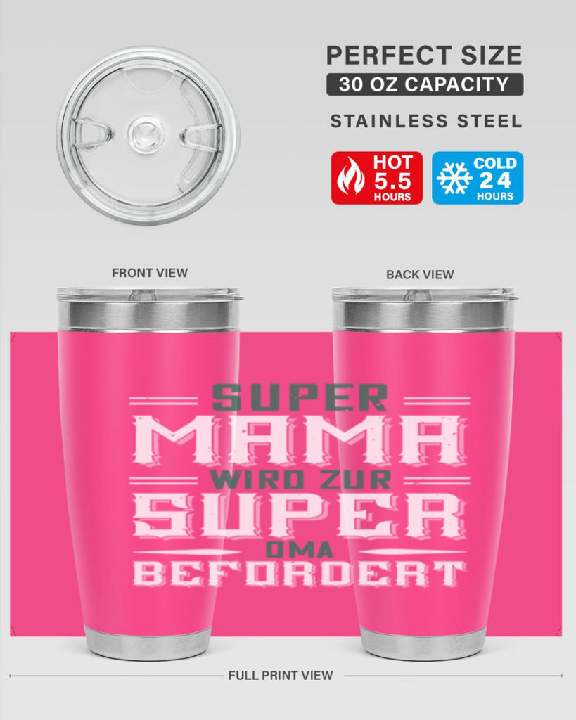 super mama wird zur 9#- grandpa - papa- Tumbler