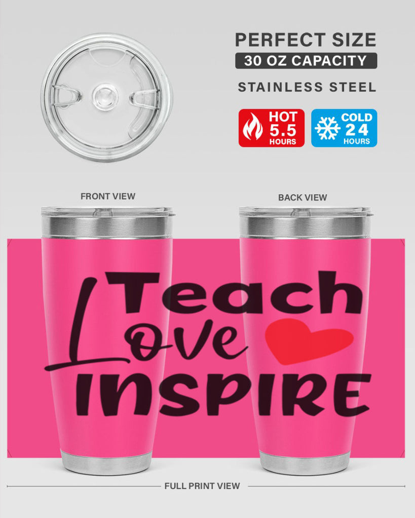 teach love inspre Style 146#- teacher- tumbler