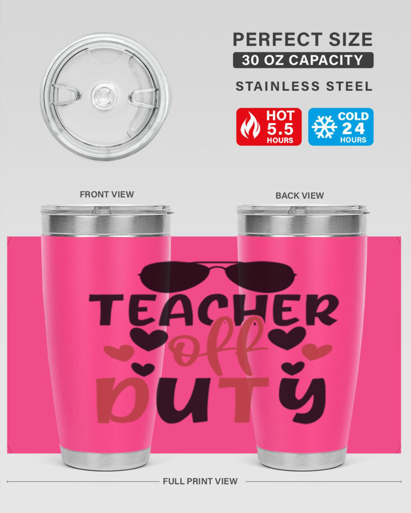 teacher off duty Style 141#- teacher- tumbler