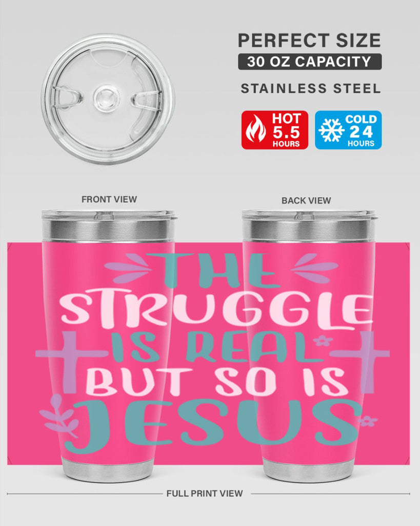 the struggle is real but so is jesusss 3#- easter- Tumbler