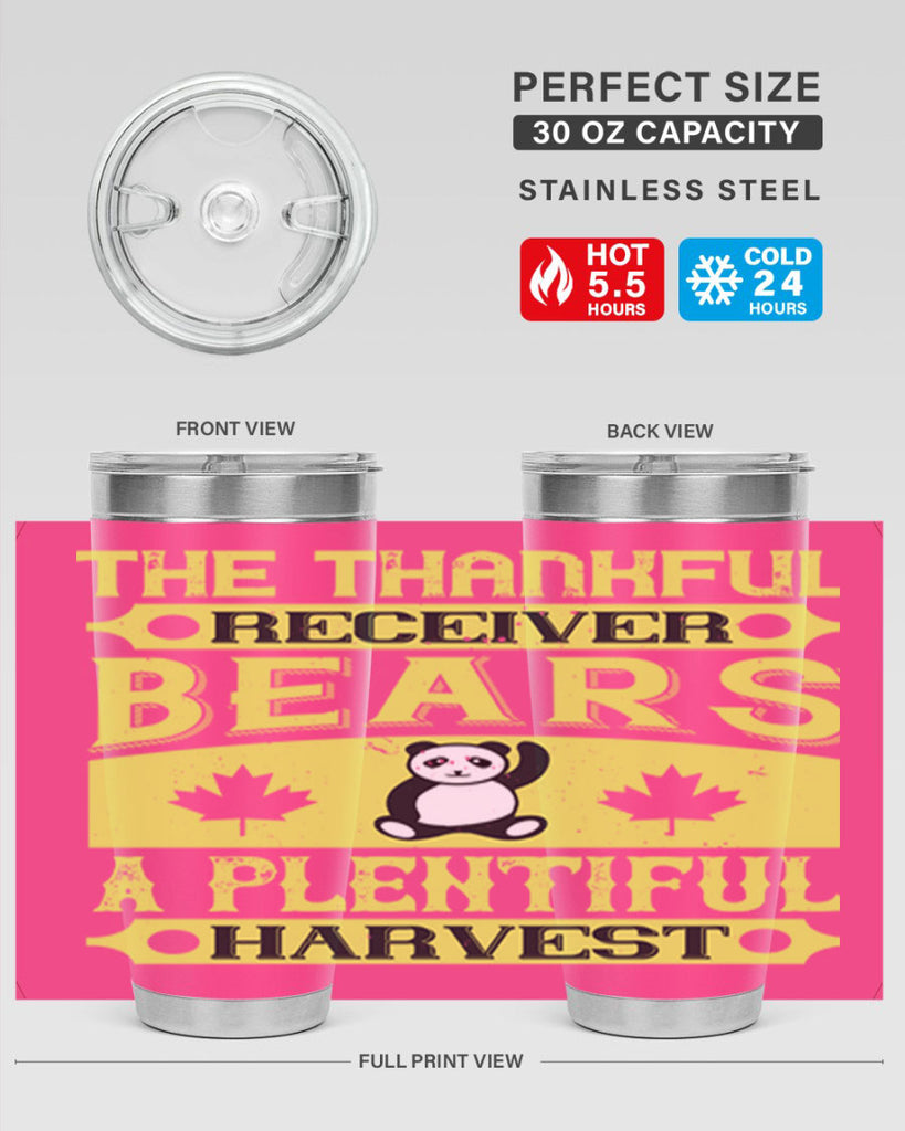 the thankful receiver bears a plentiful harvest 2#- thanksgiving- Tumbler
