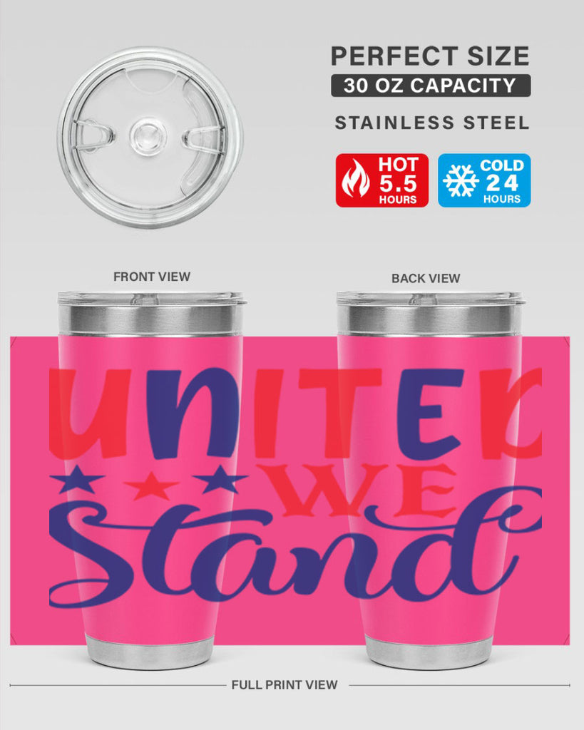united we stand Style 75#- Fourt Of July- Tumbler