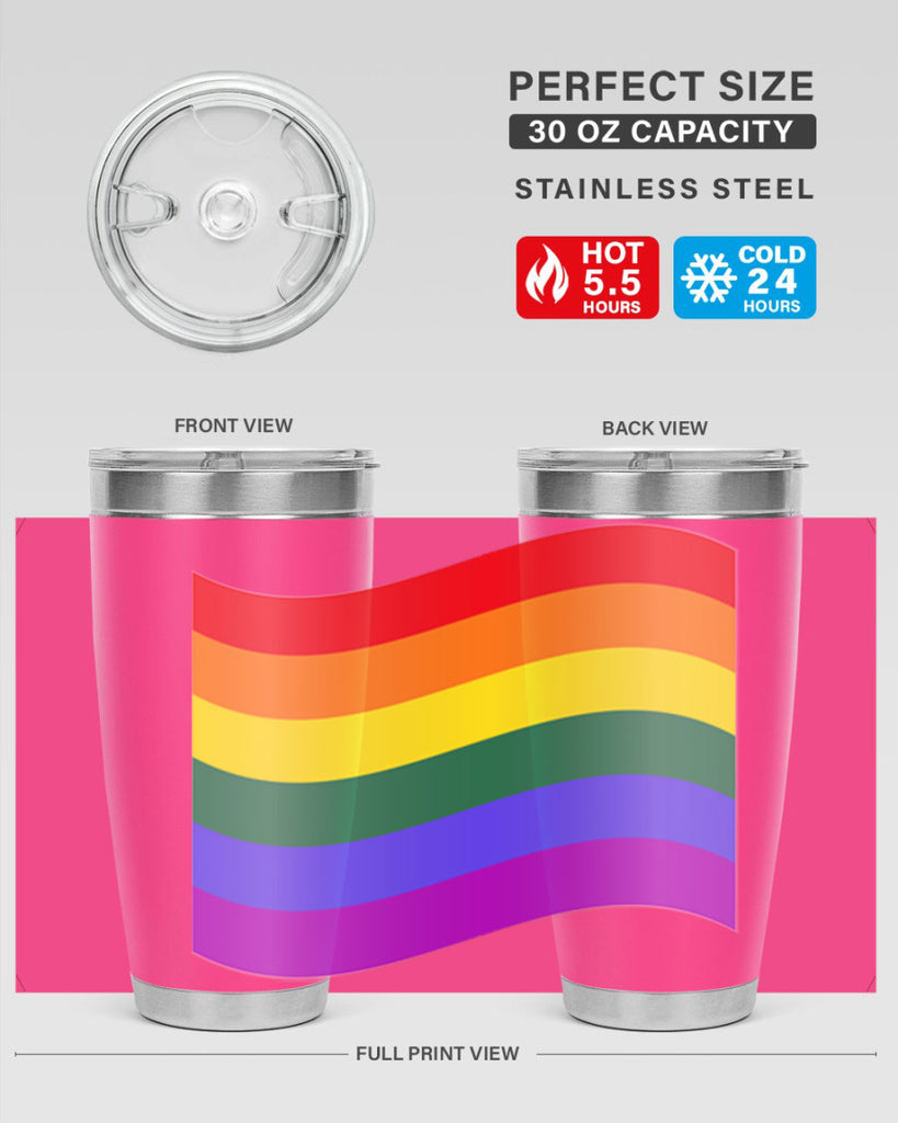wavy rainbow flag 1#- lgbt- Tumbler