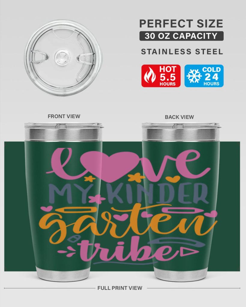 100 love my kinder garten tribe 36#- 100 days of school- Tumbler