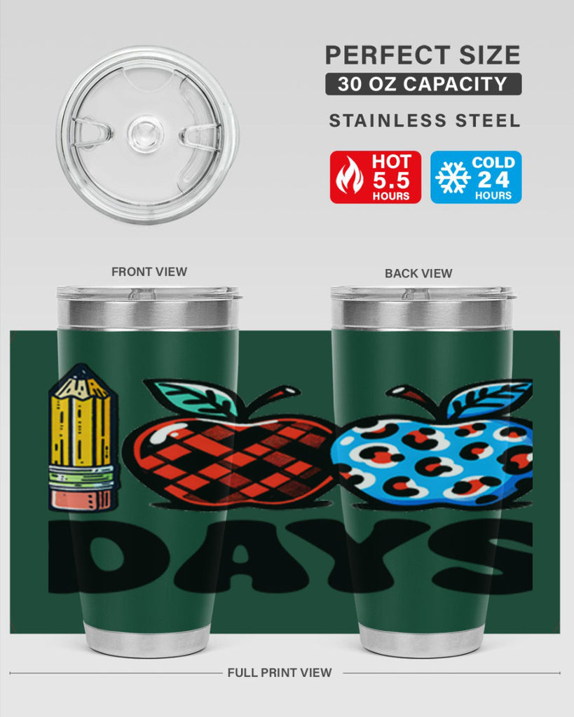 100th day of school Apple 38#- 100 days of school- Tumbler