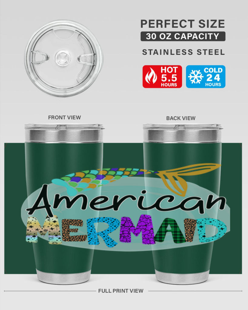 American Mermaid 14#- mermaid- Tumbler