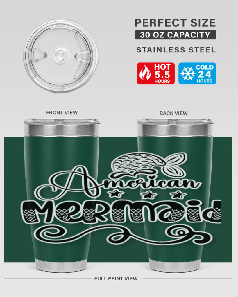 American Mermaid 15#- mermaid- Tumbler