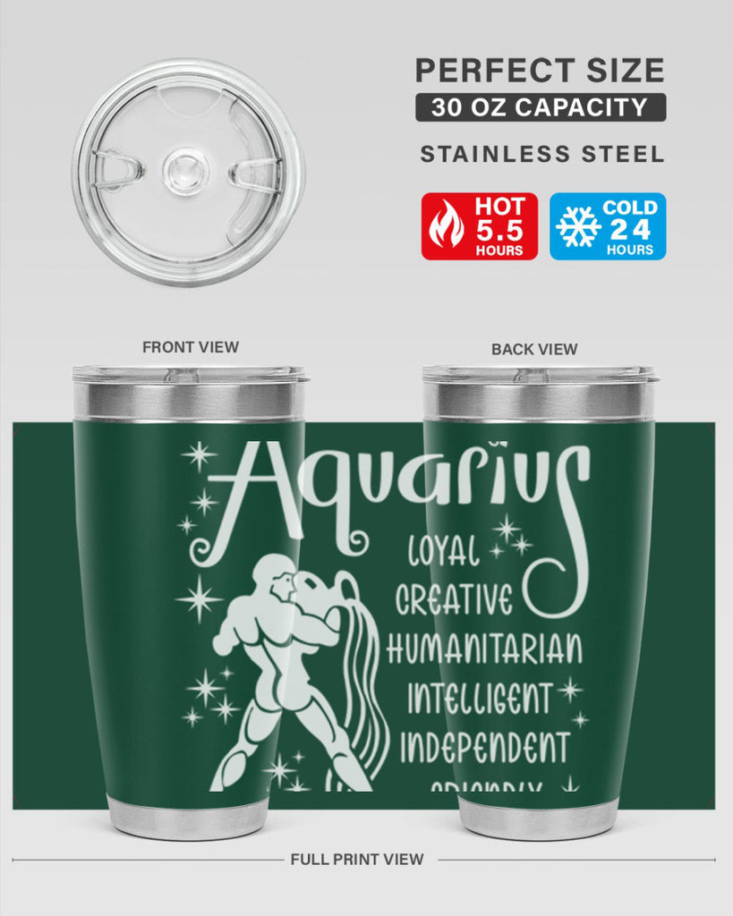 Aquarius 68#- zodiac- Tumbler
