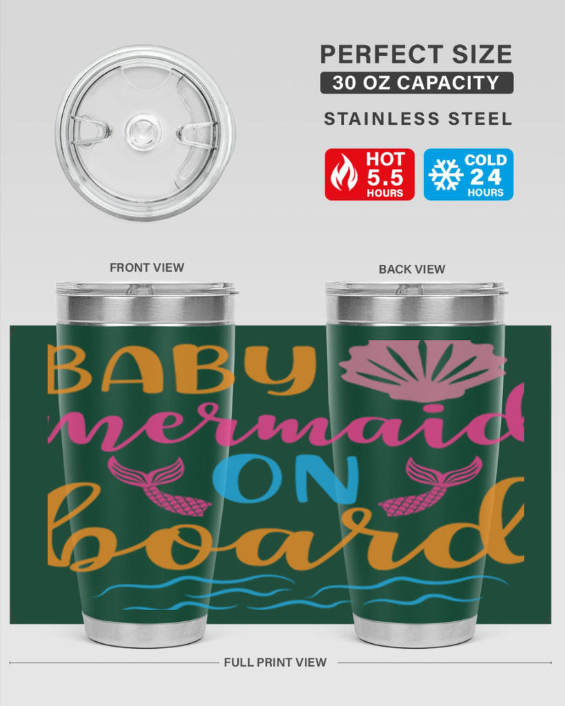 Baby Mermaid On Board 39#- mermaid- Tumbler