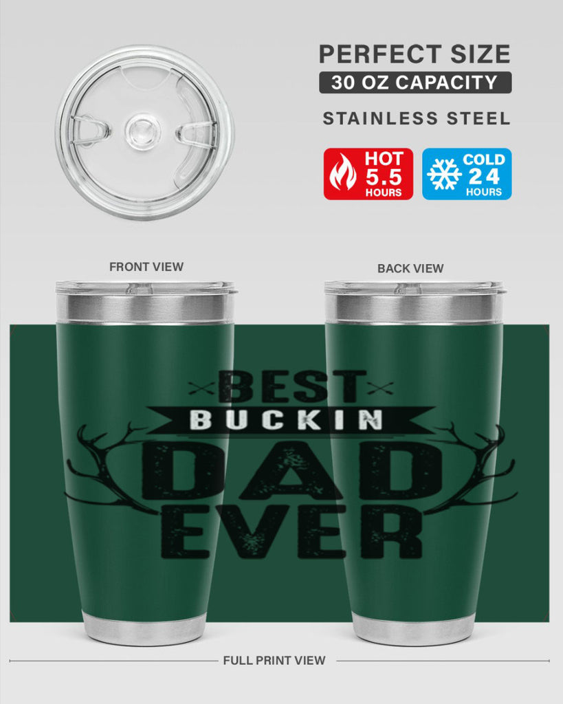 Best Buckin Dad ever 48#- dad- Tumbler