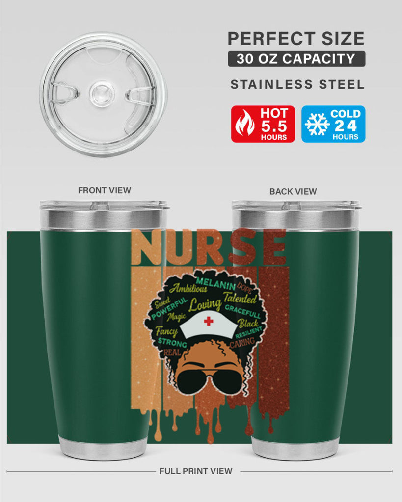 Black Nurse African Melanin Juneteenth 22#- Juneteenth- tumbler