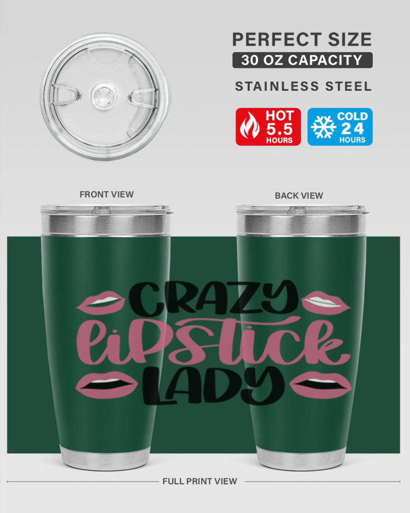 Crazy Lipstick Lady Style 107#- make up- Tumbler