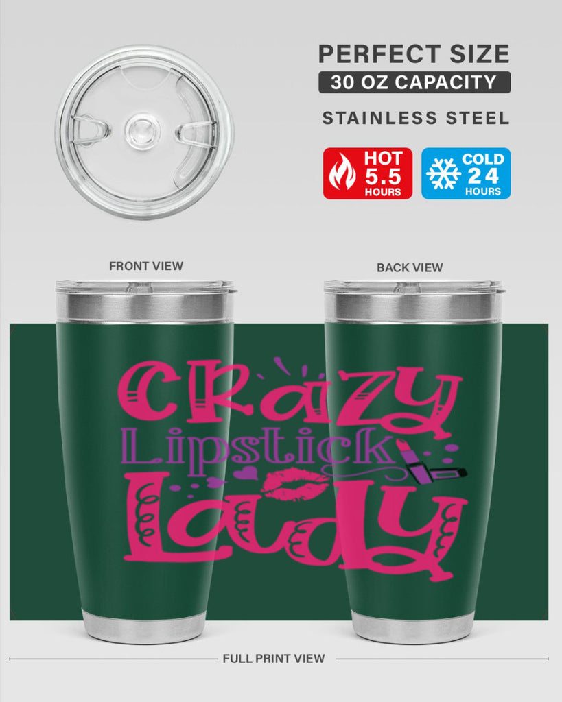 Crazy Lipstick Lady Style 241#- make up- Tumbler