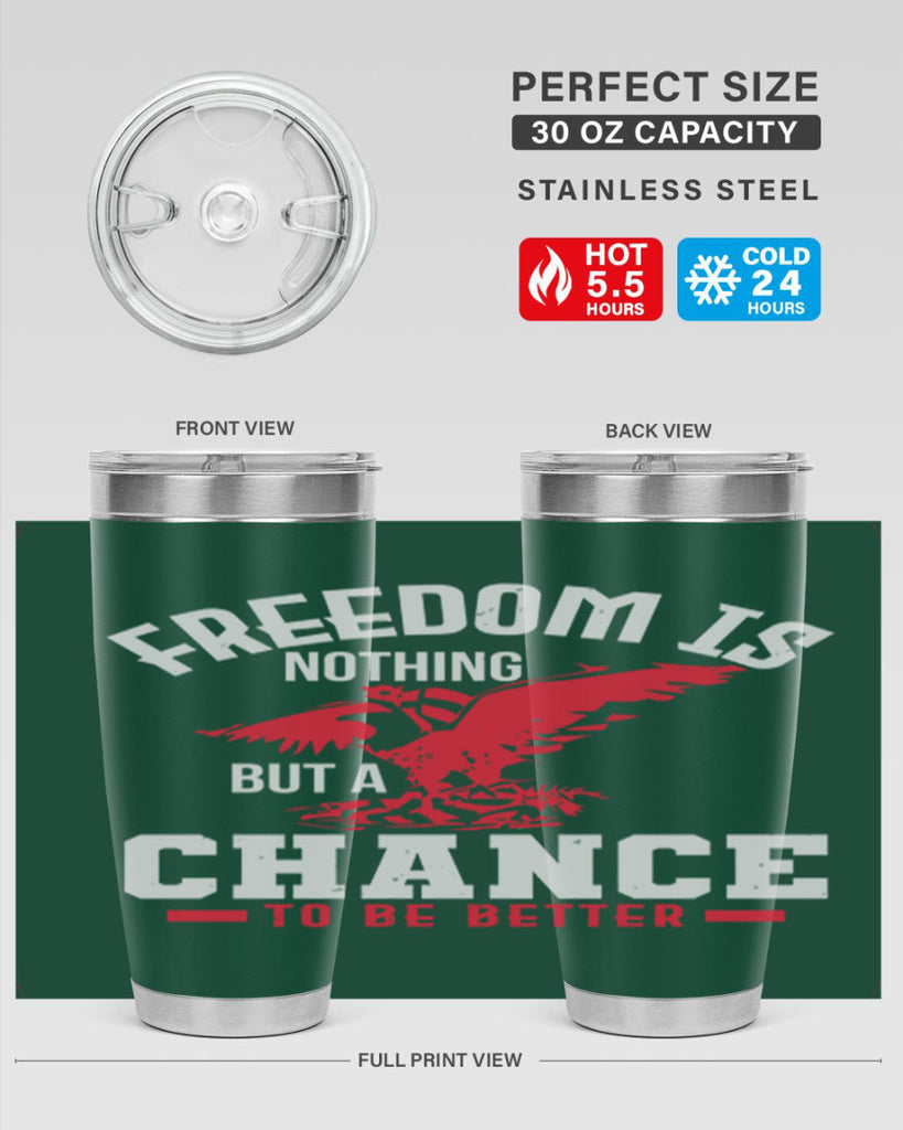 Freedom is nothing but a chance to be Style 83#- Fourt Of July- Tumbler