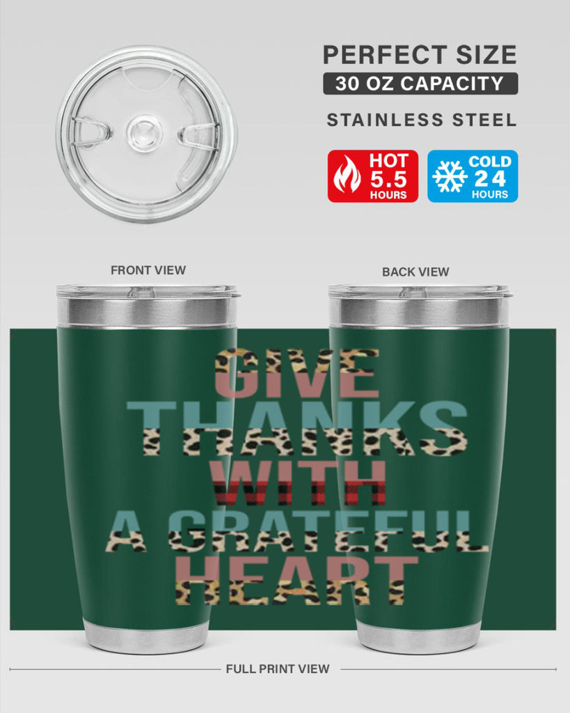 Give thanks with a grateful heart 195#- fall- Tumbler