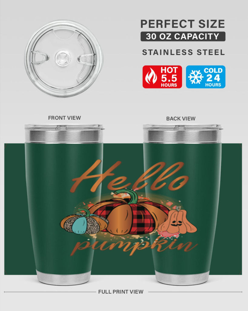 Hello Pumpkin 284#- fall- Tumbler
