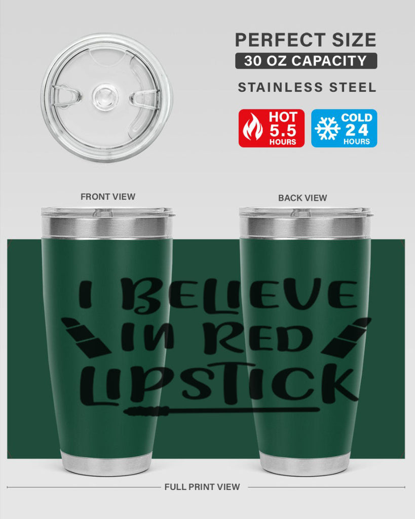 I Believe In Red Lipstick 104#- fashion- Cotton Tank