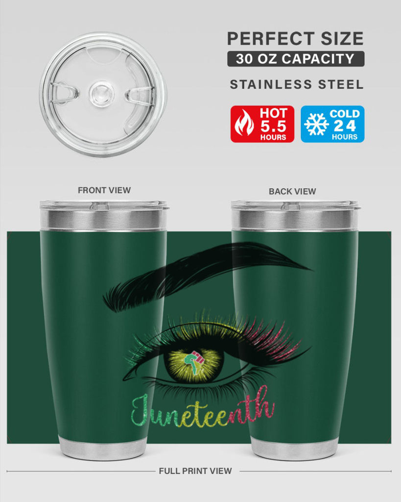 Juneteenth 1865 GirlS Eye 3#- Juneteenth- tumbler