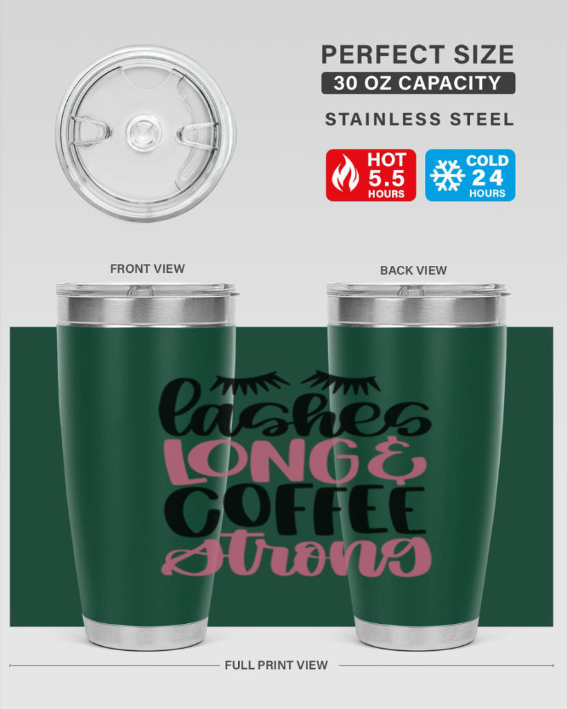 Lashes Long Coffee Strong Style 67#- make up- Tumbler