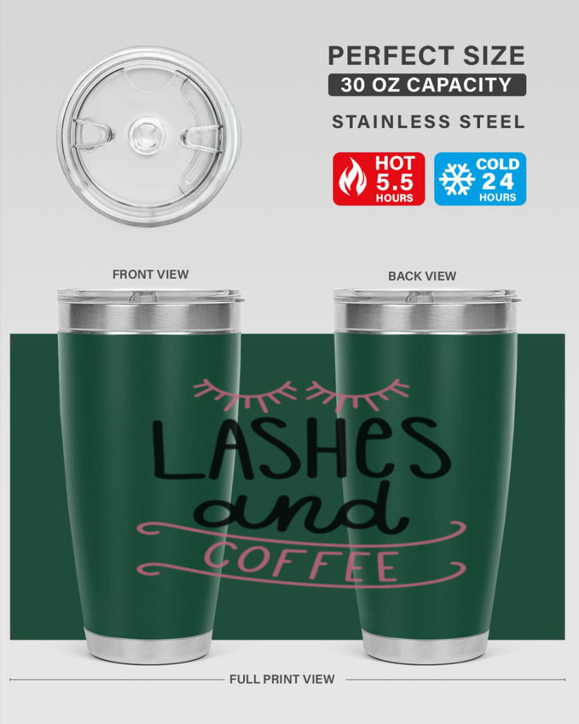 Lashes and Coffee Style 68#- make up- Tumbler