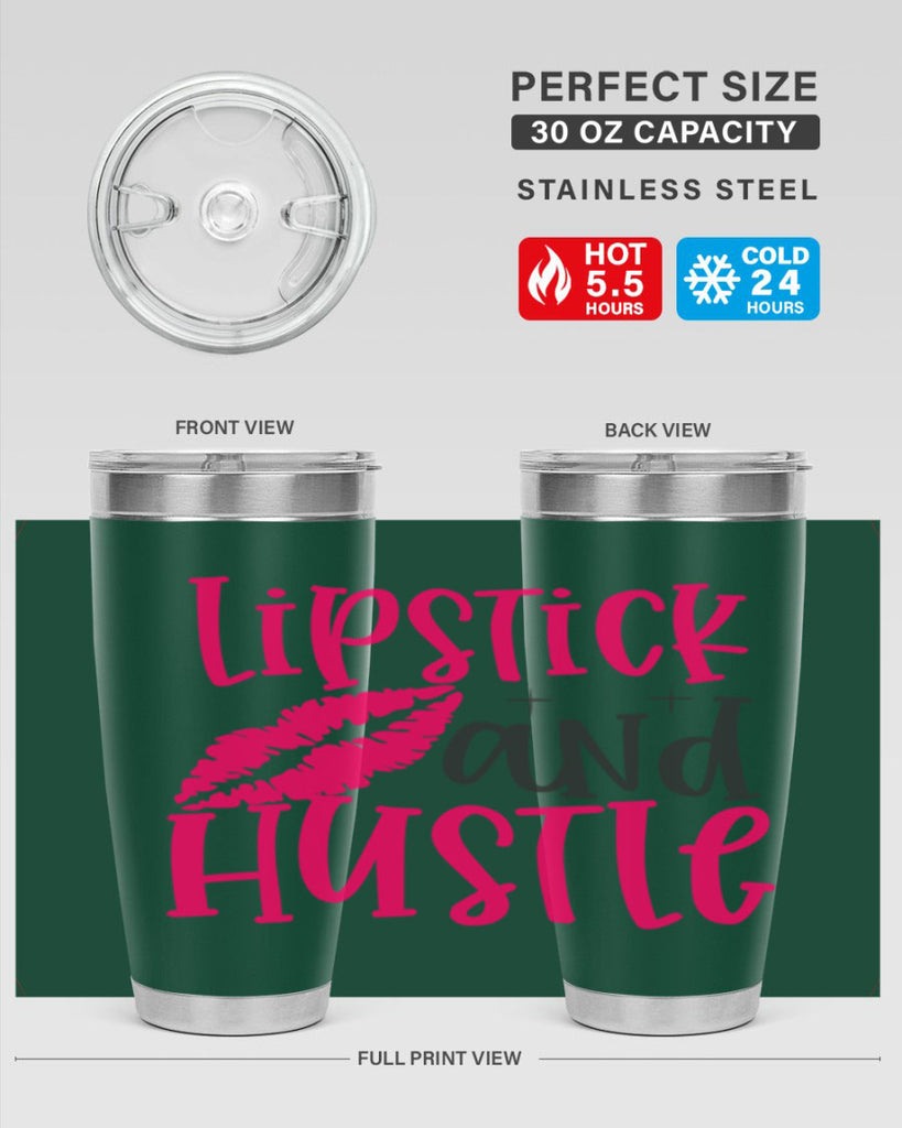 Lipstick and Hustle design Style 230#- make up- Tumbler