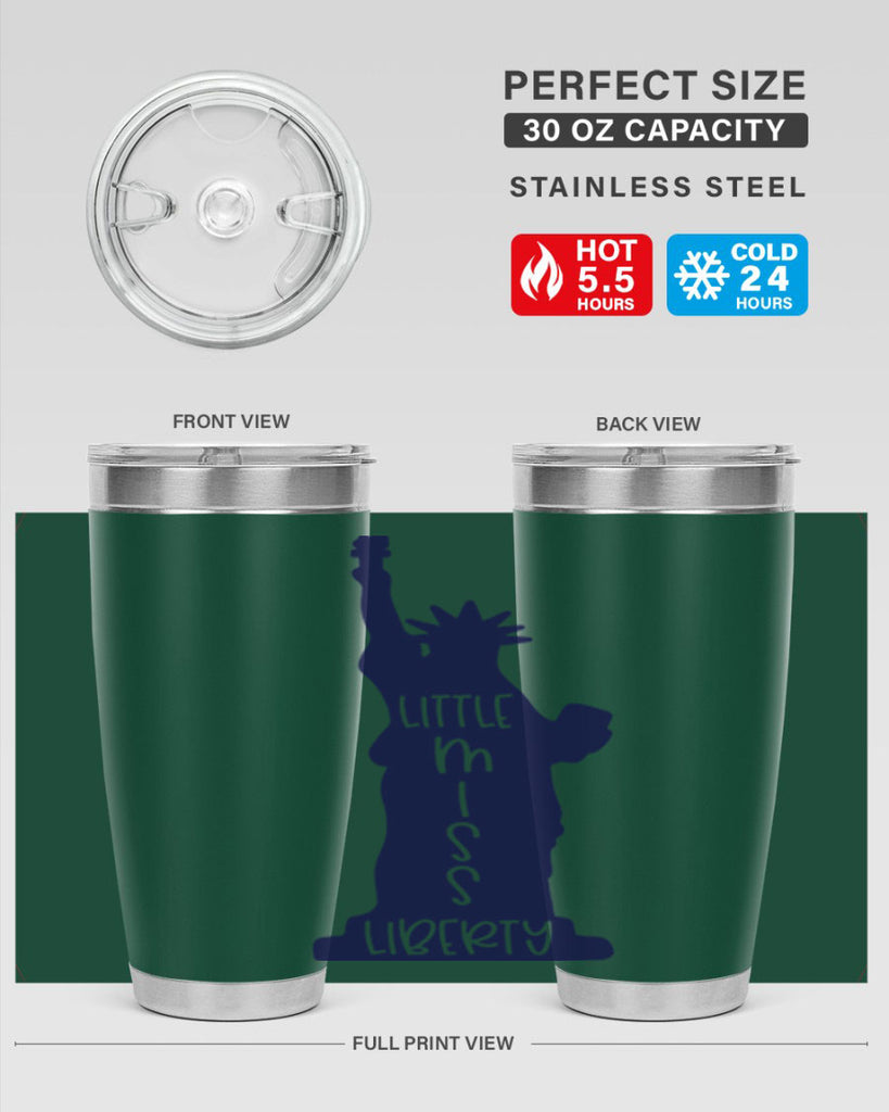 Little Miss Liberty Style 163#- Fourt Of July- Tumbler