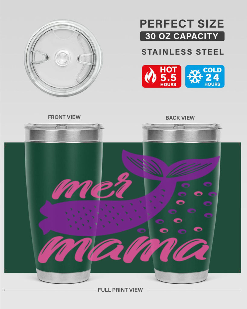 Mer Mama 335#- mermaid- Tumbler