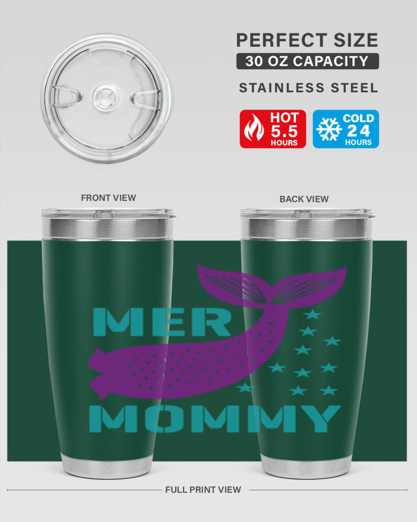 Mer Mommy 342#- mermaid- Tumbler