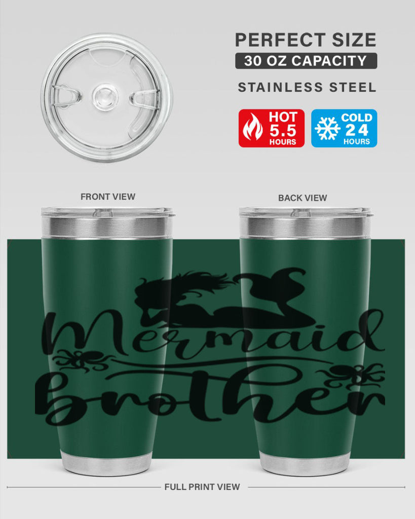Mermaid Brother 355#- mermaid- Tumbler