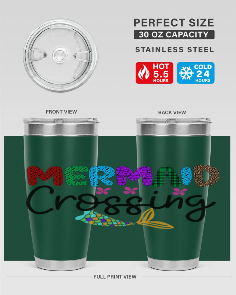 Mermaid Crossing 399#- mermaid- Tumbler